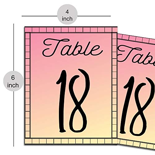Números decorativos de mesa de papel para casamento, aniversário, evento, Natal, arte artesanal de festa - Peach