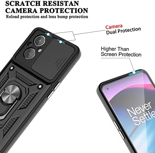 YMHXcy para o OnePlus Nord N20 5G capa, estojo Nord N20 com tampa de câmera deslizante e protetor de tela HD [2 pacote], caixa