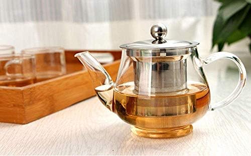 Conjuntos de chá de cerâmica zxy-nan kettle de vidro de vidro 400 ml artesanal com filtro resistente a calor de vidro