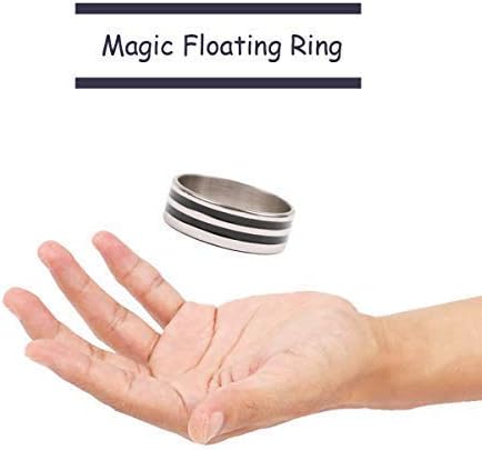 Byhoo Magic Floating Ring Magic Tricks Magic Magical Gimmick Rings Stage Ilusão Mentalismo Brinquedos misteriosos para crianças adultos hobby