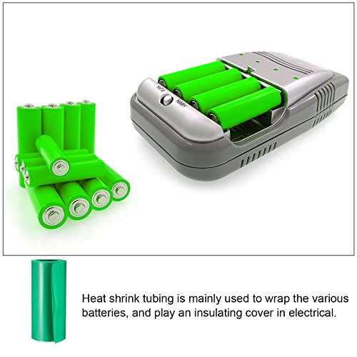 Tubo de tubo de encolhimento de calor do rebaixamento Bateria de PVC fino, [para 18650 elétrica, bateria de bricolage] - 85mm de 1 m de comprimento / verde / 1 pcs