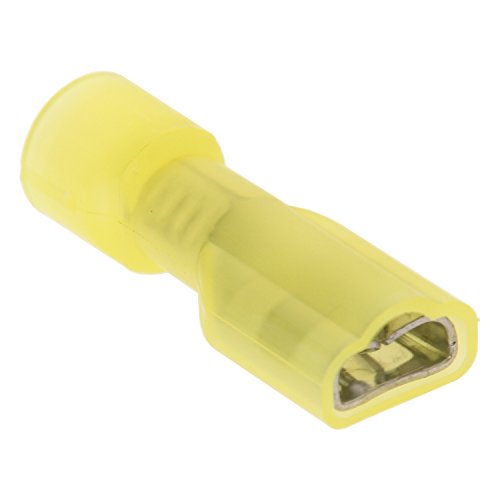 Panduit DNF10-250FIB-L fêmea desconectada, nylon totalmente isolada, entrada de funil, faixa de arame de 12-10 AWG, amarelo, 0,250