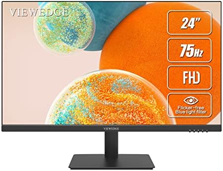 ViewEdge Monitor de 24 polegadas - monitor de computador de 24 polegadas apresentado com 1080 HDMI VA 75 Hz 5ms - Ultra