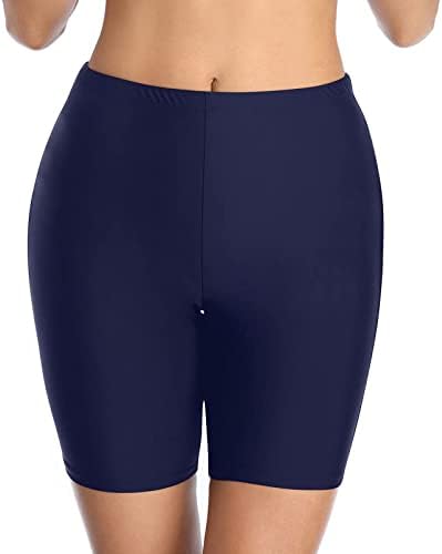Honprad Womens Calça da cintura elástica Petite Swimsuits para mulheres Bathing Swim Short Shorts Suaschas de cintura alta