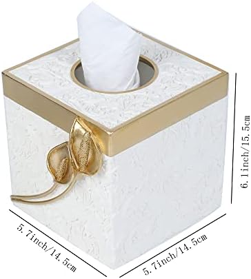 Hymmah Modern Square Tissue Caixa de lapidação, acessórios de banheiro decoração de design de design exclusivo para