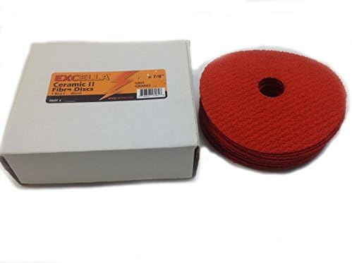 Abrasivos Sungold 17264 50 Grit Excella Orange Ceramic Fiber Disc, 4-1/2 x 7/8 Hole