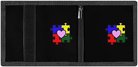 Autismo Puzzle Piece Cartilhas Trífolas para homens e mulheres com janela de identificação Pocket Pocket Cartet Gifts