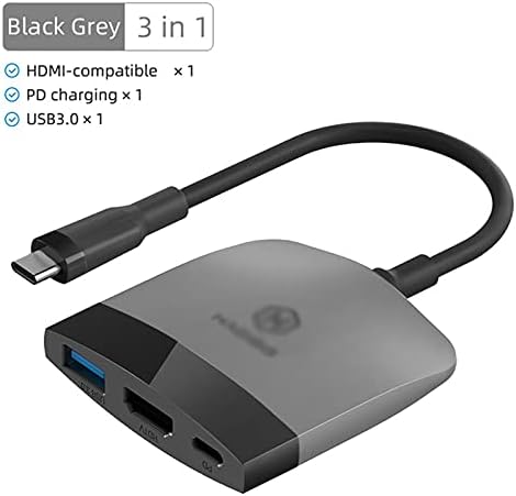 Estação de encaixe portátil multifuncional de Cujux USB C a 4K Compatível com HDMI USB 3.0 PD para MacBook Pro