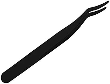 Clasnehes Aplicator Tool Extensão de cílios Tweezers Removedor Clipe Tweezers Nipper （Black1)