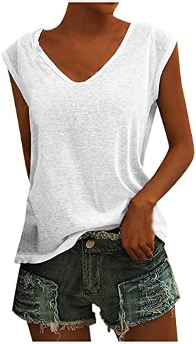 Camiseta casual feminina calça redonda tampa de tampa de tampa de tampas de cor sólida de cor macia solta 2023 camisas de moda de verão