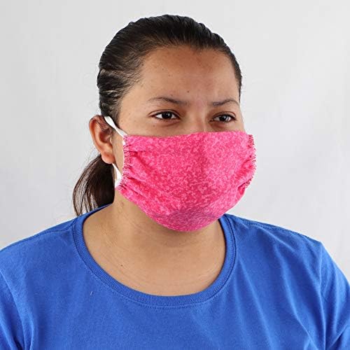 Máscara de algodão facial lavável máscaras faciais feitas nos EUA - mármore rosa quente