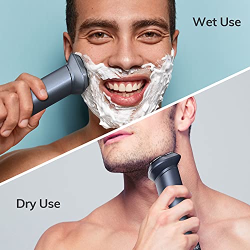 Memorismo barbeador elétrico para homens, barbear elétrica e sem aparência à prova d'água - barbeador rotativo recarregável