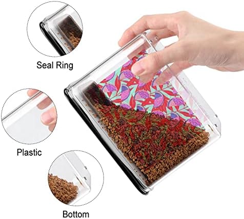 Caixa de armazenamento de plástico para folhas de melancia retrô recipientes de armazenamento de alimentos com tampas de arroz balde selado para organização de cozinha