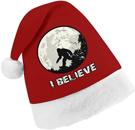 Eu acredito que chapéu de natal bigfoot macio macho de maio boné engraçado gorro para a festa festiva do ano novo de natal
