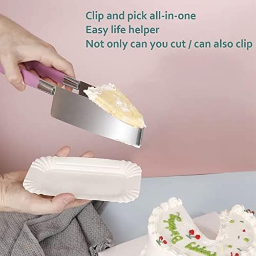 CHQLPBF 2PCS Slicer de faca de bolo, servidor de bolo de aço inoxidável, servidor de torta, cortador de bolo, para casamento