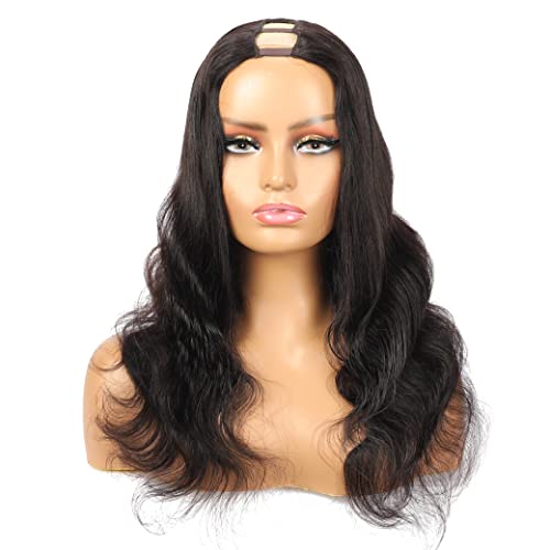 Luovce u parte peruca perucas de cabelo humano onda de onda de meias perucas para mulheres negras perucas de gluesa brasileira 26 polegadas de cor natural