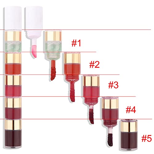 5 batom de cor Mattes Non Stick Cup Lip Lip Gloss todos os dias Lipstick para Women Lip Tint Desligar