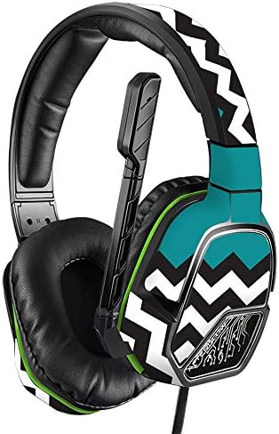 MightySkins Skin Compatível com o fone de ouvido PDP Xbox One Afterglow LVL 3 - Chevron Teal | Tampa de vinil protetora, durável e exclusiva | Fácil de aplicar, remover e alterar estilos | Feito nos Estados Unidos