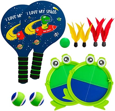 U&C Planet Beach Game Set Paddle Ball and Catch Game for Kids