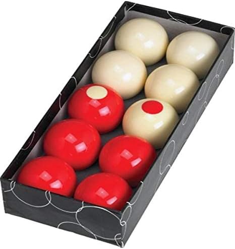 Ação Bbbump Bumper Pool Ball Set, 10 bolas de piscina vermelha e branca