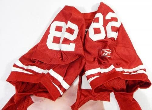 2011 San Francisco 49ers Nate Byham #82 Jogo emitido Red Jersey 46 DP41204 - Jerseys de jogo NFL não assinado usada