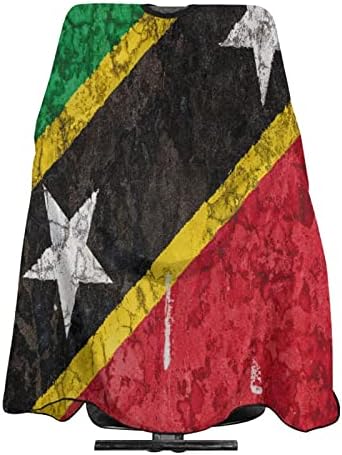 Crack Saint Kitts Bandeira Corte de cabelo Avental Cabinho Cabo Cabo de 55 x 66 polegadas, Vestido de cabelos de cabelo à prova