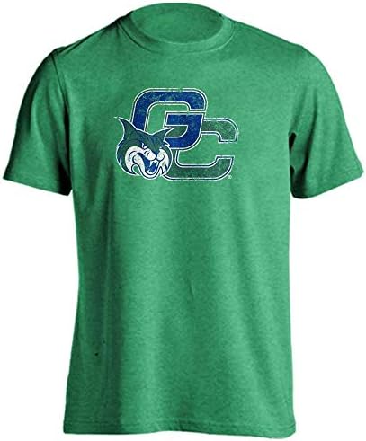 Georgia College Bobcats GCSU logotipo interligado com t-shirt de manga curta adulta
