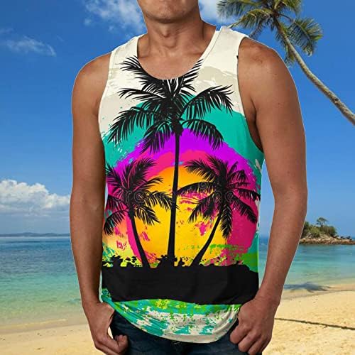 BMISEGM Summer Men Shirts Flag de Summer Beach Tops Blouse Tank Tanque Impresso Men Primavera de Manga Longa Camisetas para Homens