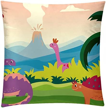Conjunto VBFOFBV de 2 capas de travesseiro lombar, decorações suaves para decoração de fazenda em casa, palmeira de dinossauros de desenho