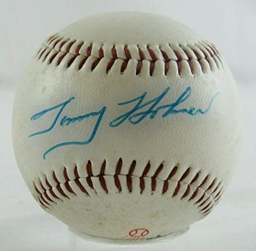 Tommy Holmes assinou o Autograph Autograph Dodgers Logo Baseball B122 - Bolalls autografados