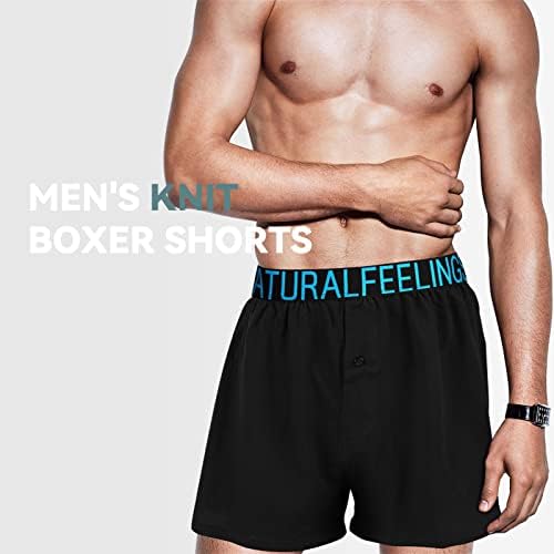 5MAYI Mens algodão tricô shorts clássicos de boxers de masculino para homens pack s m l xl xxl
