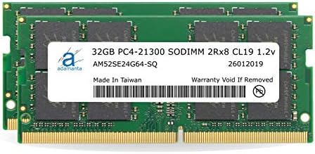 Adamanta 64 GB Compatível para Lenovo ThinkStation, ThinkPad DDR4 2666MHz PC4-21300 SODIMM 2RX8 CL19 1.2V Atualização do laptop P/N: 4x70S69154