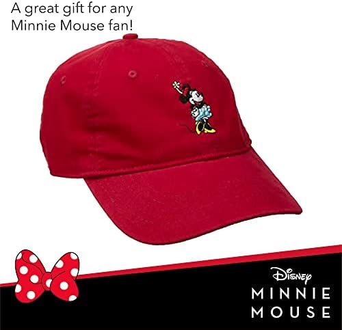 Conceito One Minnie Mouse da Disney do Conceito Bordado Capéu de Pai Ajustável Bordado com borda curva