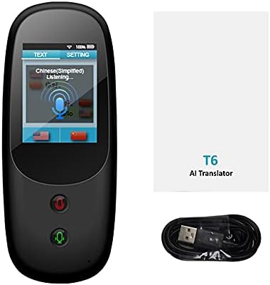 ZSEDP Smart Language Voice Translator Dispositivo com tela sensível ao toque de 3,1 polegadas 51 idiomas suportam tradução fotográfica Hotspot de cartão SIM