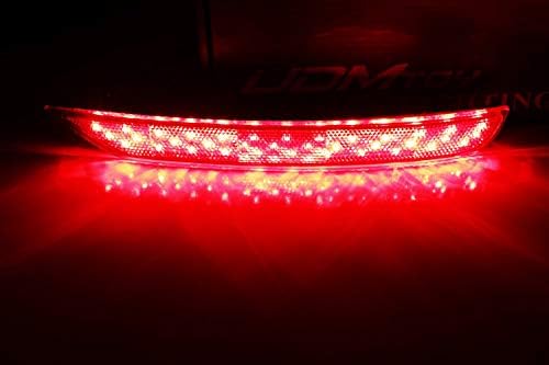IJDMTOY RED LENS 72-SMD LUZES DE REFLECTORIO DE COMPRESSÃO COMPATÍVEIS COM 2009-2018 Subaru Forester, Funcionar como lâmpadas de cauda, ​​freio e nevoeiro traseiro