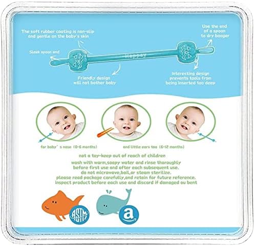 Pacote de 3 pacote Baby nasal booger e limpador de orelha, pinças de limpeza do nariz, removedor de bebês seguros, limpador de