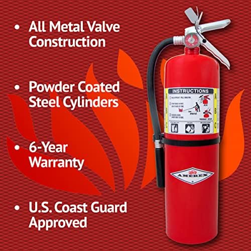 Amerex B456 ABC Extintor de incêndio químico seco com válvula de alumínio, 10 lb. pela Amerex Corporation