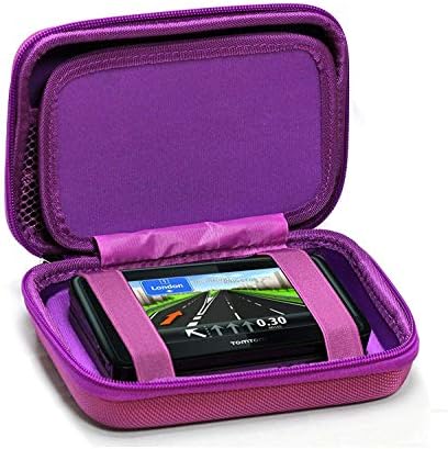 Navitech Purple Hard GPS Carting Case Compatível com Rand McNally TND 540 LM 5 GPS