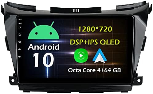 BestyCar 10.1''Android Car Rádio estéreo para Nissan Murano 2015-2020 Octa Core Android 10.0 HDCreen Touchscreen Headunit