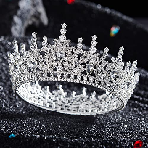 Aw Coroas de casamento de noiva para mulheres Tiara de noiva para meninas Rainha Rainha CRISTAL CRISTAL PRINCESS Crown