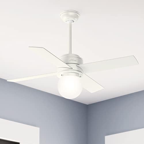 Hunter Fan Company 50277 Hunter Hepburn Indoor Teto Fan com LED Light and Wall Control, 44, acabamento de cobre de cetim
