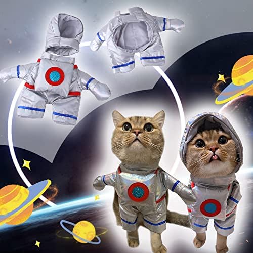Honprad Pet Transformation em um astronauta representa uma roupa de pé de estimação de animais de estimação do Halloween