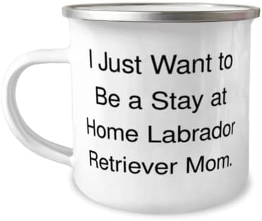 Presentes inadequados do Labrador Retriever Dog, eu só quero ficar em casa, caneca motivacional de 12 onças de campista