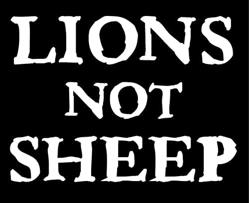 6,5 x 5 Leões não ovelhas de vinil Direito de vinil adesivo de para -choque, janelas, carros, caminhões, laptops, etc.
