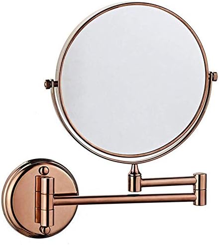 Lianxiao-Espelho de maquiagem de 8 polegadas de 8 polegadas de parede giratória espelho montado na parede que estende barbeador dobrável de banheiro espelho de maquiagem