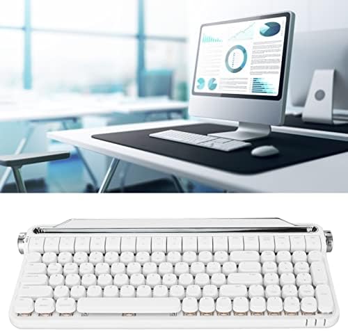 Teclado de máquina de escrever com interruptor vermelho, teclado mecânico, BT 5.1 100 Chaves vários modos de luz de fundo