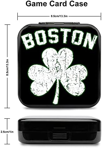 Boston Shamrock Game Card Case de Card de Card de Choque de Choque Titular de Armazenamento 12 Slots Caixa de Proteção