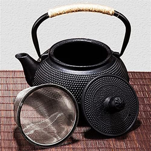 Preservação de calor espesso Bule de chá de ferro, resistente ao calor Pu'er Oolong Buise Bunda Brilhando aquático Conjunto
