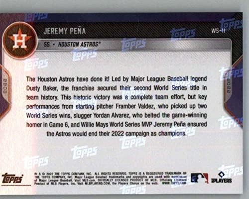 2022 Topps Now World Series Champions WS-11 Jeremy Pena RC ROOKIE HOUSTON ASTROS MLB BASEBOL TROCANTE CARD