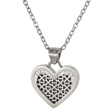 Colar Sentir Heart Sense: Cadeia de cabo de joias de jóias de prata para infundir fragrância, óleos essenciais, perfume,